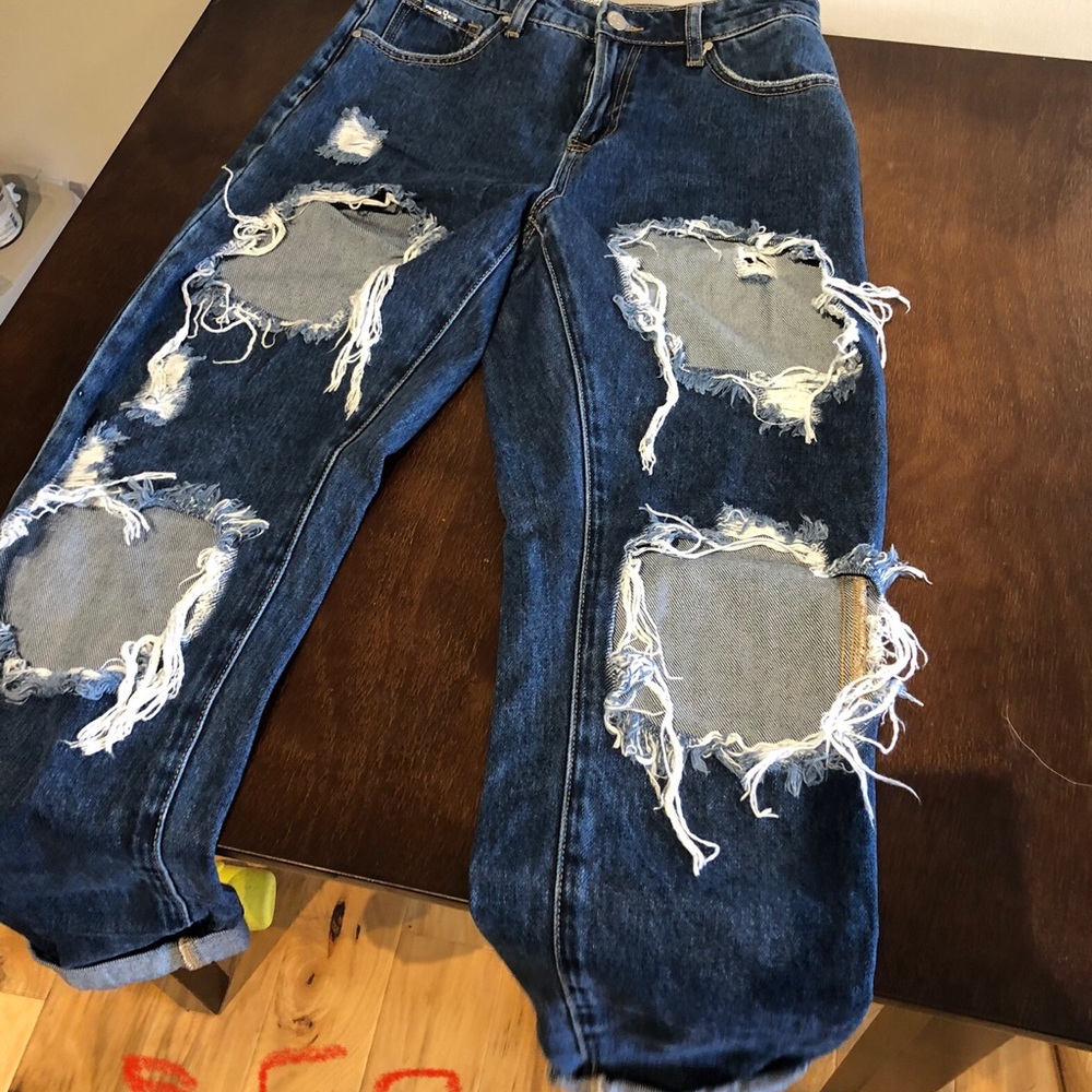 Ripped mom jeans